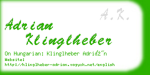 adrian klinglheber business card